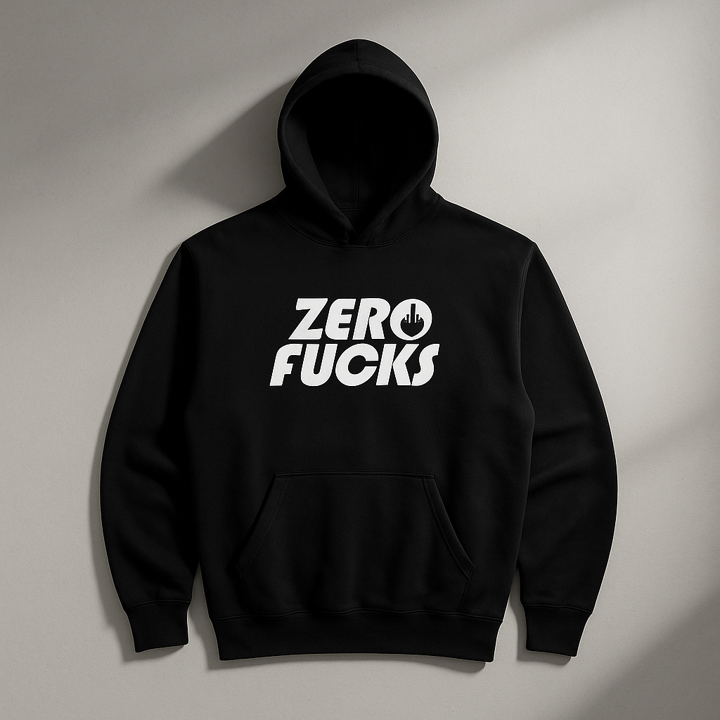 Zero Fucks Everyday Hoodie – White Stitch