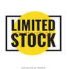 Limited stock vector badge in red with bold warning label