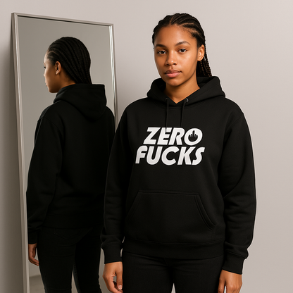 Zero Fucks Everyday Hoodie – White Stitch